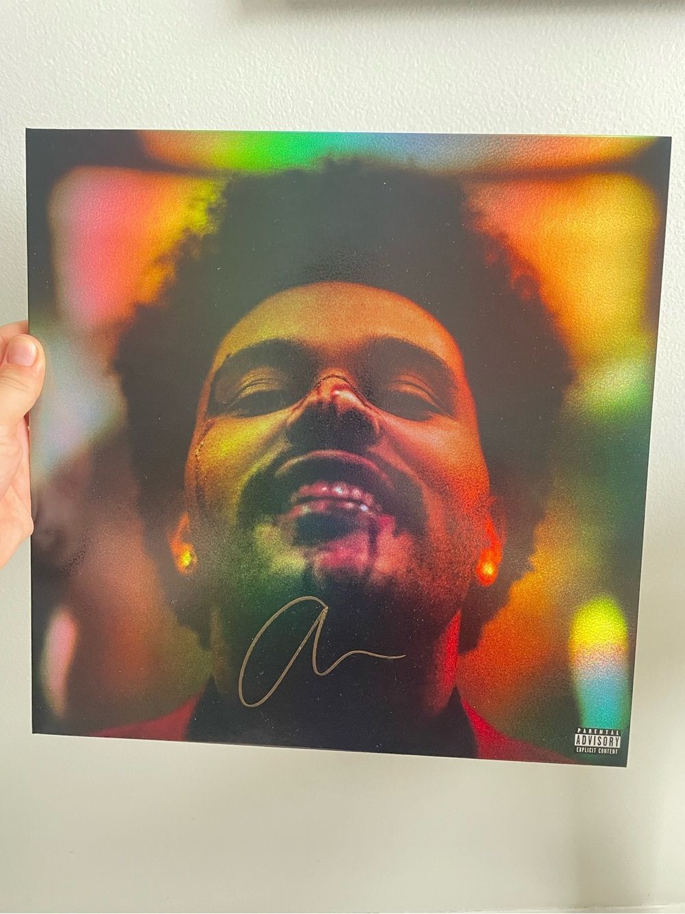 The Weeknd After Hours DE Limited Edition Signed Holographic Vinyl Jacket